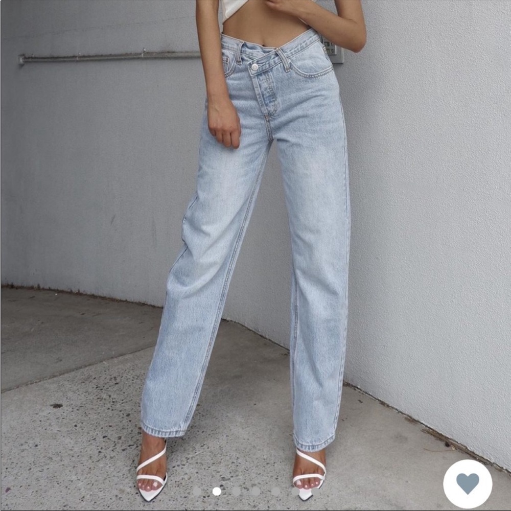 Princess Polly, Holly Asymmetric Straight Leg Jeans